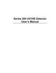 Series 200 UV/Vis Detector User's Manual