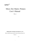 SPRT Micro Dot Matrix Printers User's Manual