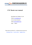 CNC Router user manual - CNC Engraving Machine