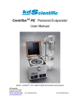 Centrifan PE Personal Evaporator User Manual
