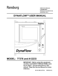 MODEL: 77376 and A12233 DYNAFLOWTM USER MANUAL