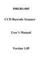 P001BS-005 CCD Barcode Scanner User's Manual Version 1.05