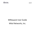 MiRequest User Guide Mitel Networks, Inc.