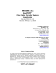 MR3XX Series ZapFREE™ Fiber Optic Encoder System User Guide
