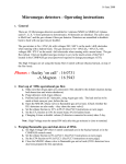 Saclay Drift Chambers - Operating instructions