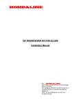 hondaline CB TRANSCEIVER KIT FOR GL1200 Installation Manual