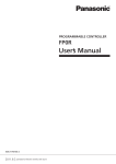 PROGRAMMABLE CONTROLLER FP0R User's Manual
