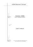 KORA Electronic Concept Explorer 150SB User's manual