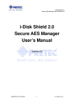 i-Disk Shield 2.0 Secure AES Manager User's Manual