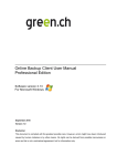 Online Backup Client User Manual Professional Edition