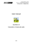 User manual. GeoWall - GeoSoft - programs for geotechnical