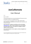 JoeCoRemote - User Manual v0.1 June13