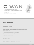User's Manual - G-Wan