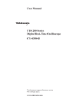 TDS 200-Series Digital Real-Time Oscilloscope User Manual