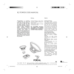 K2 POWER USER MANUAL - Focal Audio