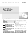 Service Manual for Hydraulic Vane Pumps