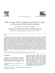 Effect of humic acids on speciation and toxicity of copper to