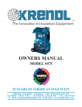 OWNERS MANUAL - Krendl Machine Inc.