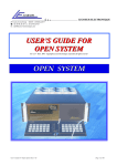 USER'S GUIDE FOR OPEN SYSTEM OPEN SYSTEM