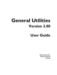 General Utilities User Guide