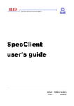 SpecClient user's guide