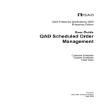 QAD 2008 Enterprise Edition User Guide: Scheduled Order