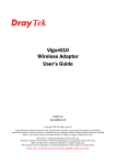 Vigor610 Wireless Adapter User's Guide