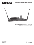 Shure UHF-R Plus HK User Guide (English)