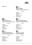 Istruzioni per l'uso Operating Instructions Mode d'emploi