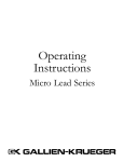 Operating Instructions - Gallien