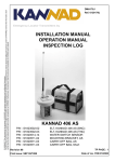 INSTALLATION MANUAL OPERATION MANUAL INSPECTION LOG
