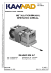 INSTALLATION MANUAL OPERATION MANUAL KANNAD 406 AP
