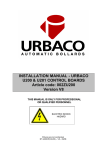 INSTALLATION MANUAL - URBACO U200 & U201 CONTROL