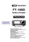 Yaesu FT-100D user manual france