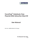 User Manual FavorPrep Endotoxin-Free Plasmid DNA Extraction