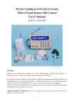 User manual for G20E GSM Alarm with LCD