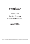 Frost Free Fridge Freezer USER'S MANUAL