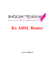 Kortex Kx ADSL Router User's Manual