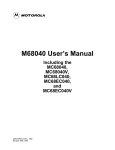 M68040 User's Manual µ MOTOROLA