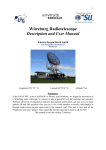 Würzburg Radiotelescope Description and User Manual