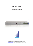 HDMI 4x4 User Manual
