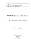 INTEGRAL Science Data Centre SPI Analysis User Manual