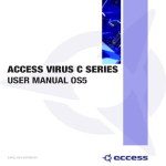Access Virus User Manual English