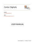 Cantor Digitalis USER MANUAL