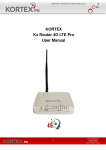 KORTEX Kx Router 4G LTE Pro User Manual