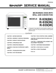 SERVICE MANUAL R-939(BK) R-939(IN) R-939(W)