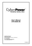User's Manual CPS1000E-DE
