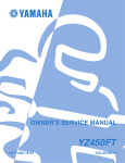 YZ450FT Owner's Service Manual