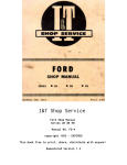 I&T Ford Shop Service Manual - Series 2N 8N 9N