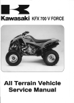 Kawasaki KFX 700 V FORCE All Terrain Vehicle Service Manual